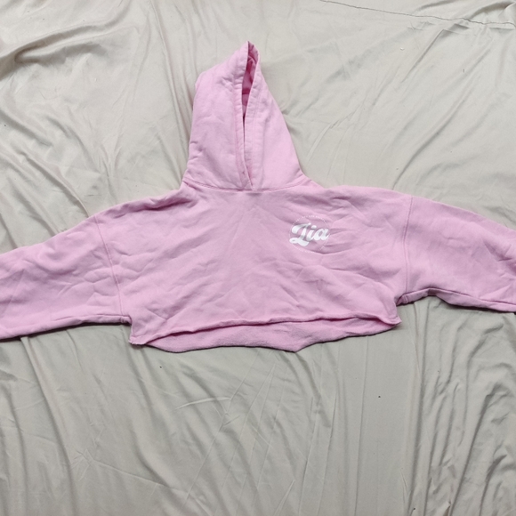 Miss Lola Pink crop hoodie and lower - Picture 3 of 7